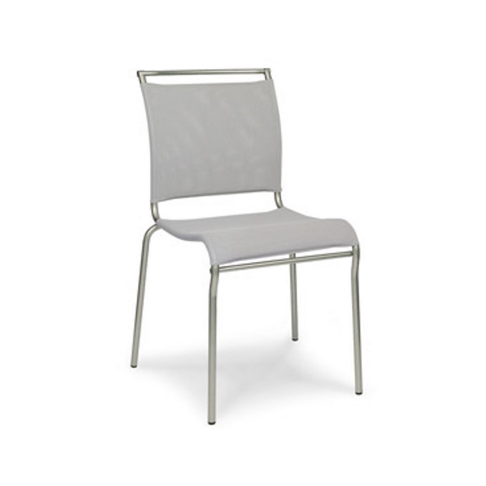 4 sedie AIR CS/93 sedile grigio, struttura SATINATO P95 Connubia Calligaris